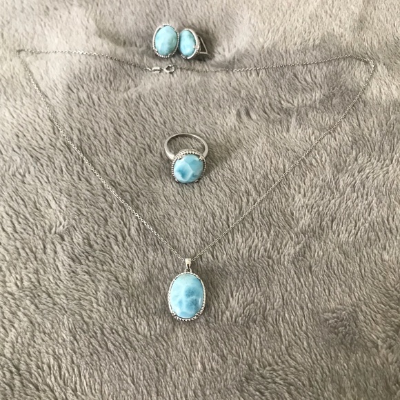 Larimar jewerly set - Picture 2 of 3